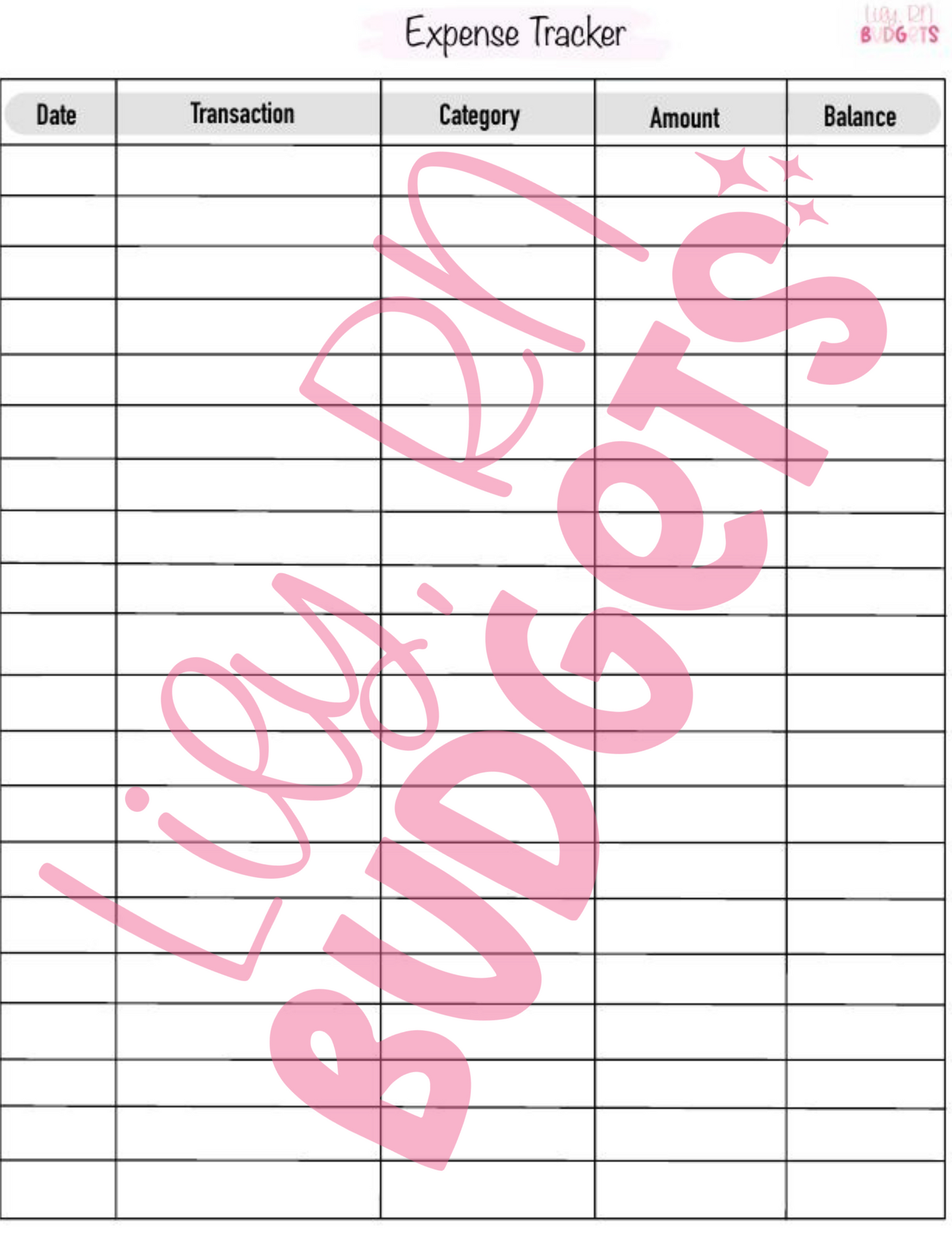 Expense Tracker template