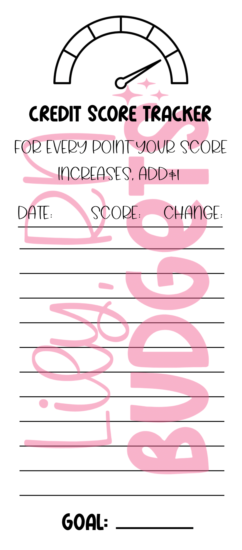 Credit Score Tracker Challenge – lilyrnbudgets for Credit Score Tracker Printable Free
