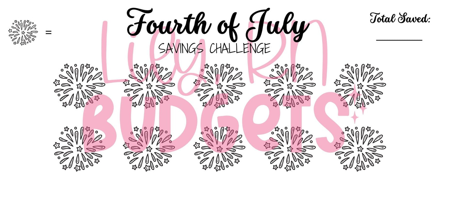 4th of July Savings Challenge - Digital Download