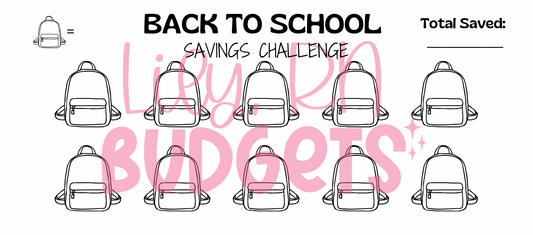 Back to School Savings Challenge - Digital Download