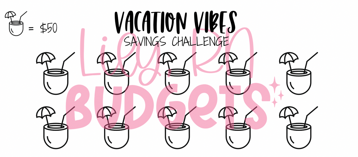 Vacation Vibes Savings Challenge - Digital Download